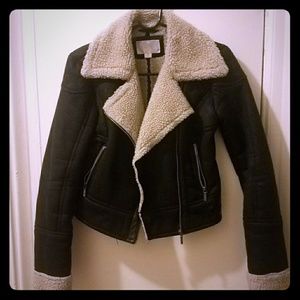 Fleece lined bomber jacket